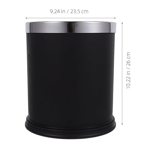 Retardant Waste Basket Large Opening Trash Can for Bathroom Kitchen Home and Hotel Rooms Thickened Material Garbage Bin for Office and Guest Organization