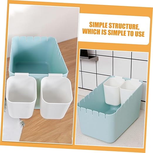 Desktop Trash Can with Wet Dry Separation Tabletop Wastebasket for Kitchen Office Home and Dormitory Use Practical Compact Garbage Bin with Sleek Modern Design