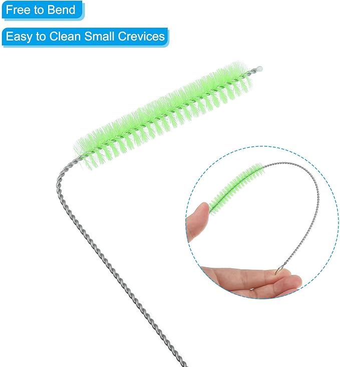 12Pcs 8 x3/8 Drinking Straw Cleaning Brush Nylon Cleaning Bottle Brush n