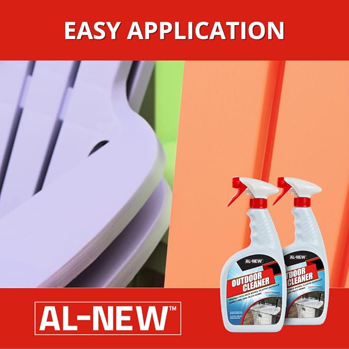 AL-NEW OUTDOOR CLEANER | Versatile Outdoor Cleaner for Deck Boxes Plastic Outdoor Furniture &amp More | Pack of 2 (32 oz.)