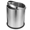 Trash Basket Stainless Steel Dustbin Office Wastebasket Kitchen Garbage Can
