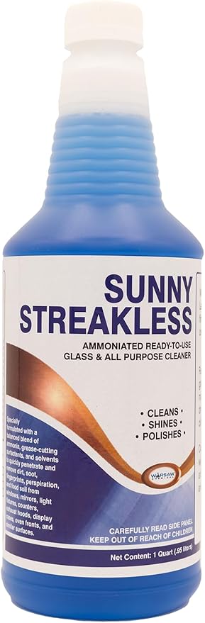DENCO DISTRIBUTING INC. Warsaw Sunny Streakless RTU Window Cleaner - Industrial - Commercial - Quarts - 12 Per Case