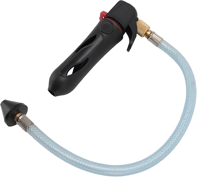 AC Drain Line Cleaner Tool ABS Brass Threaded Drain Opener Tool with Hose for Condensate Line (Black)