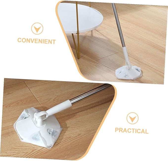 Baluue Rotatable Dust Mop for Floor and Wall Cleaning No-wash Triangle Microfiber Mop with Dry  Household Dust Removal Tool for Hardwood and Desktop Surfaces