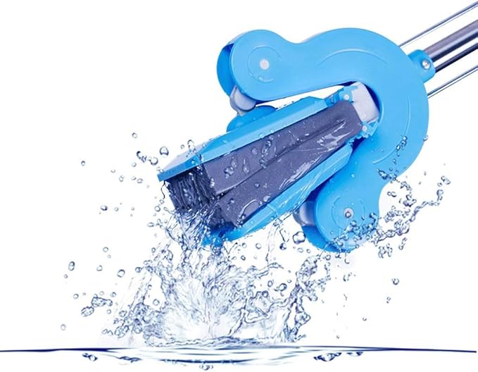 Mop - Self Wringing Mop Lazy Flip Flat Mop Wet and Dry Flip Mop with Stainless Steel Handle