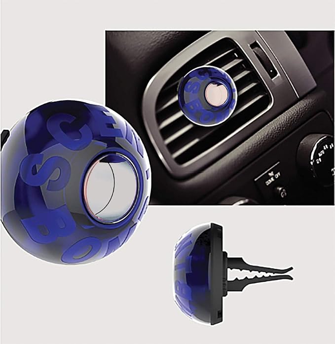 Scent Bomb Air Freshener Bundle - 1 oz &amp 8 oz Bottle Sprays Vent Clip Organic Cans Hanging Circle - Continuous Freshness &amp Long-Lasting Odor Eliminator for Car Home Bathroom - Black Bomb