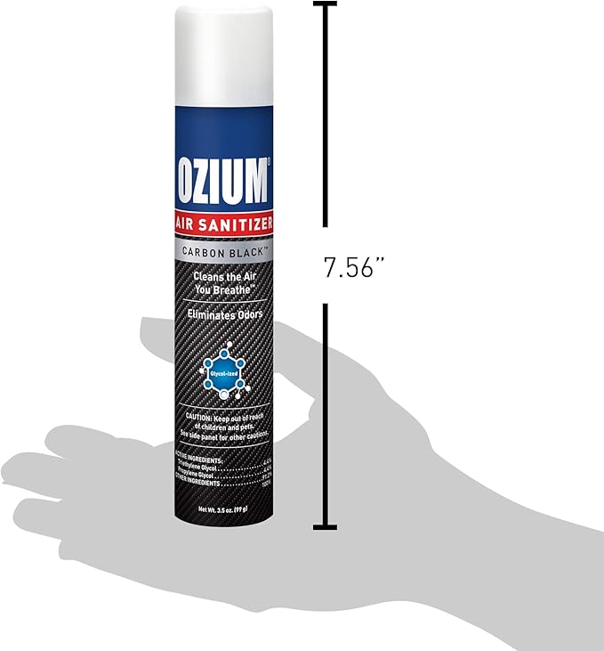 Ozium Air Sanitizer and Odor Eliminator Vanilla and Carbon Black Scents (3 + 4 Pack)