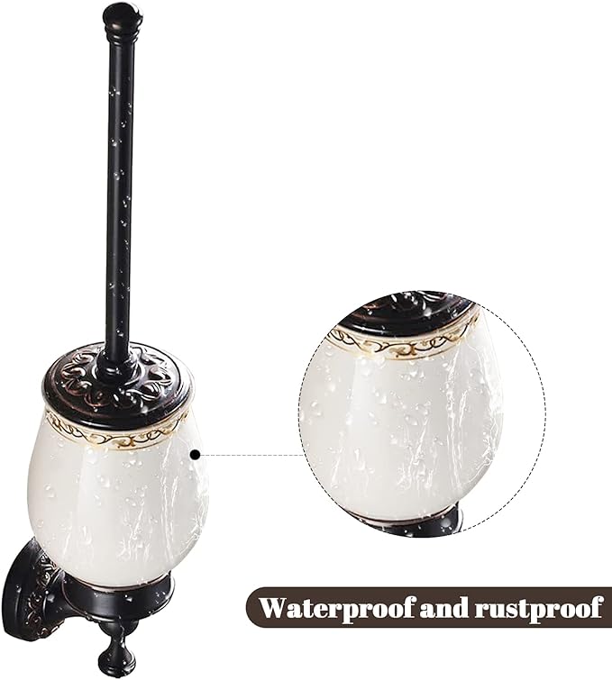 Leyden Bronze Toilet Brush HolderOil Rubbed Bronze Toilet Brush Plunge Retro Toilet Bowl Brush Bathroom Accessories Wall Mounted