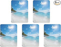 5PCS Car Air Freshener Hanging Personalized Double Sided White Sand Beach Car Fresheners Long Lasting New Cars Scents Cute Automotive Freshies for Closets Drawers (tea)