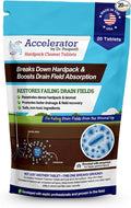 Accelerator by Dr. Pooper® – Hardpack Cleaner Tablets for Septic Systems | Breaks Down Hardpack &amp Boosts Drain Field Absorption | 20 Tablets - Use with our tool kit — available separately