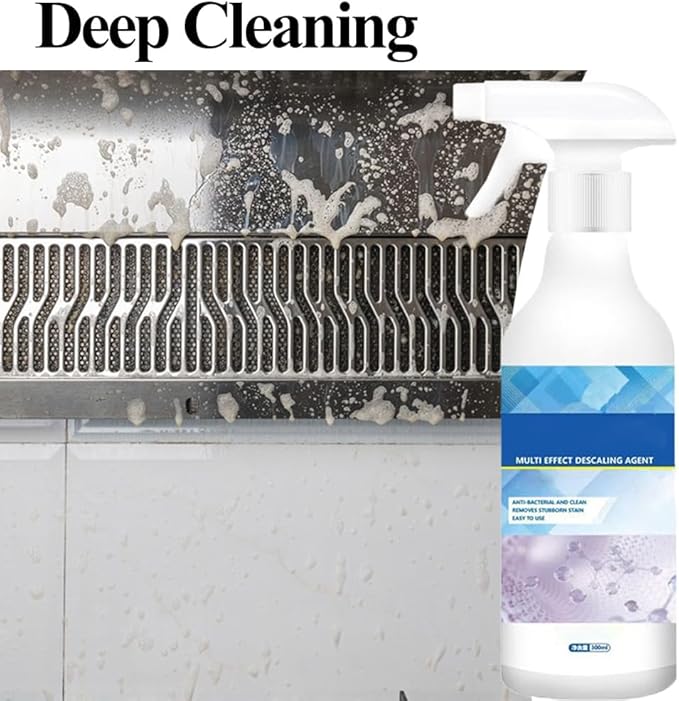 LINGYUE Multi-Effect Degreasing &amp Stain Removal Agent Heavy Duty Degreaser Spray for Kitchen Oil Remover 300ml Plant-Based All-Purpose Cleaner for Oven Stove &amp Range Hood (2PCS)