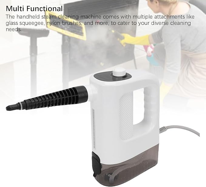 Zopsc Handheld Steam Cleaner 1200W High Pressure Portable Steam Cleaning Machine 400ML Water Tank 15s Fast Heat Multiple Attachments for Home Kitchen Car Cleaning (US 110V)