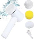 Electric Spin Scrubber Rechargeable Cleaning ToolsGrout Brush Electric Cleaning Brush with 3 Brush HeadsElectric Scrubber Suitable for Bathroom Wall Tiles Floor Bathtub Kitchen