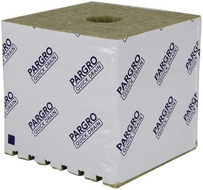 Grodan Pargro Quick Drain Biggie Block 6 by 6 by 6 Inch with Hole Case of 64