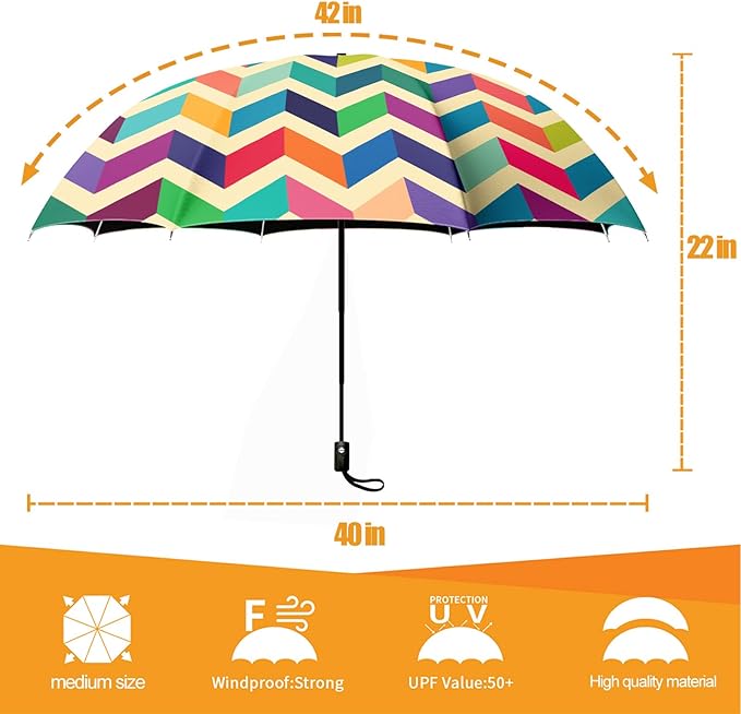 Small Compact Travel Automatic Folding Umbrella for Women Portable Lightweight Rain Wind UV Sun Shade