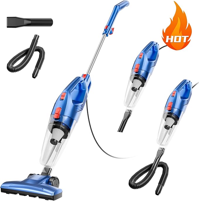 KIKETECH Stick Vacuum Cleaner Corded 22 Ft Adjustable Lightweight Bagless Vacuum with HEPA Filter for Hard Floor.(3881323865-1
