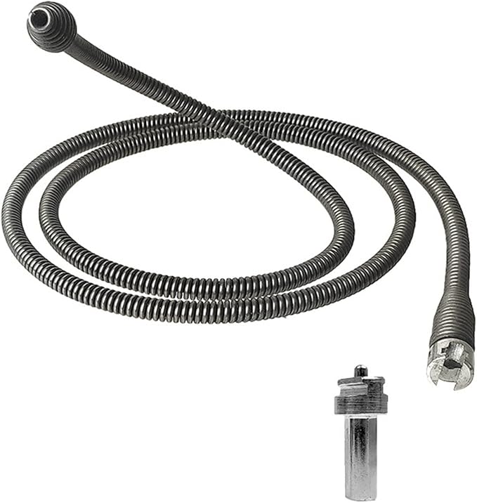 Zkenyao-Spring Kitchen Toilet Sewer Blockage Tool Pipe Dredge 1.5m Length Dredge Pipes Sewer Sink Cleaning Clogs Drain Spring with Connector More Durable