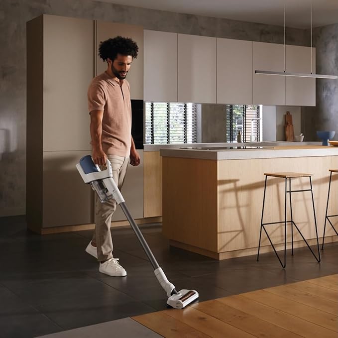 Miele Duoflex Vacuum Cleaner Cordless and Bagless Multi-Use Flexible Stick Vacuum with Attachable MultiFloor Brush in Brilliant White / Space Grey / Nordic Blue