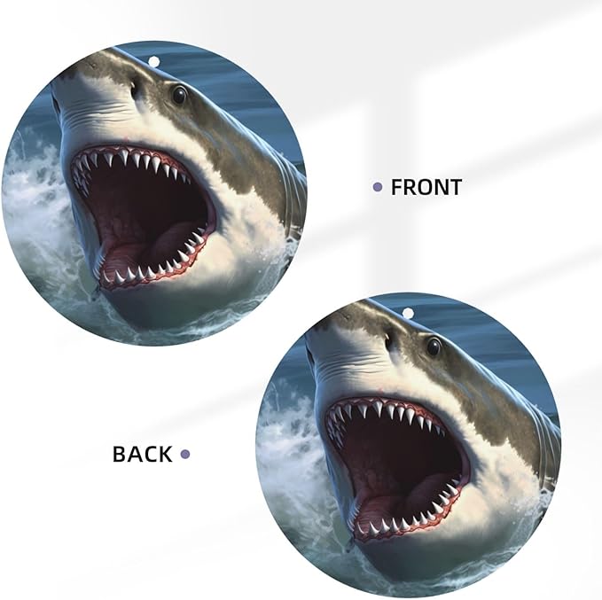 24 PCS Hanging Car Air Freshener Double Sided Jumping Shark Automotive Interior Decor Ocean Sea Car Accessories for Women Men Lavender Scented