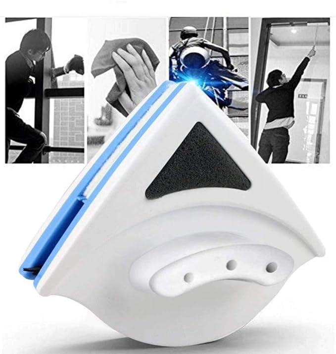 Glass Wiper - Window Cleaning Brush Side Cleaner Super Strong Magnetic For High Rise And Car Glazed Windows