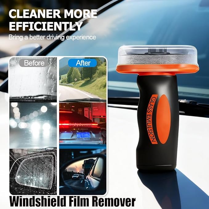 Multi - Surface Oil Film Cleaning Brush for Auto &amp Household Glass – Glass Cleaning Board 2026 Upgrade Handheld Glass Oil-Film Remover Improve Windshield Clarity and Visibility (3 one)