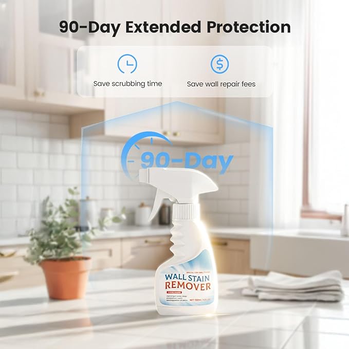 Wall Stain Remover Spray Highly Effective Mould Removal Spray - Prevents Mould Regrowth Wall Dust and Dirt Removal Cleaner Multi-Surface Cleaning Solution for BathroomsKitchen (3Pcs)