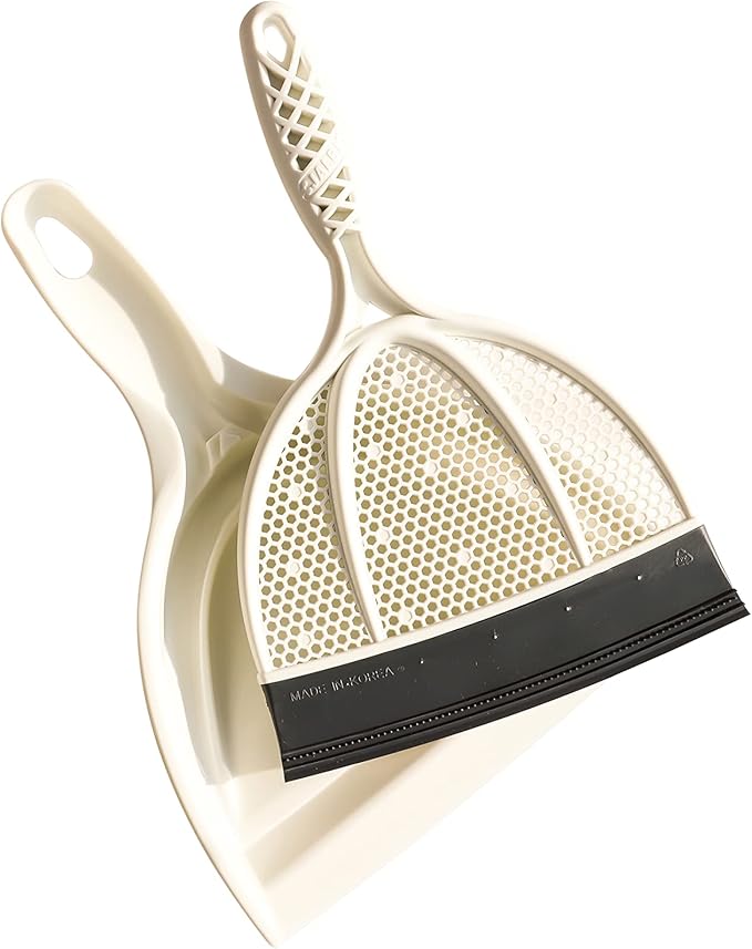 Broombi Silicone Handheld Brush &amp Dustpan Set - All Smooth Surface Squeegee Sweeper - Ideal for Pet Hair Removal Wet and Dry Use to Maximize Clean-Up Efficiency