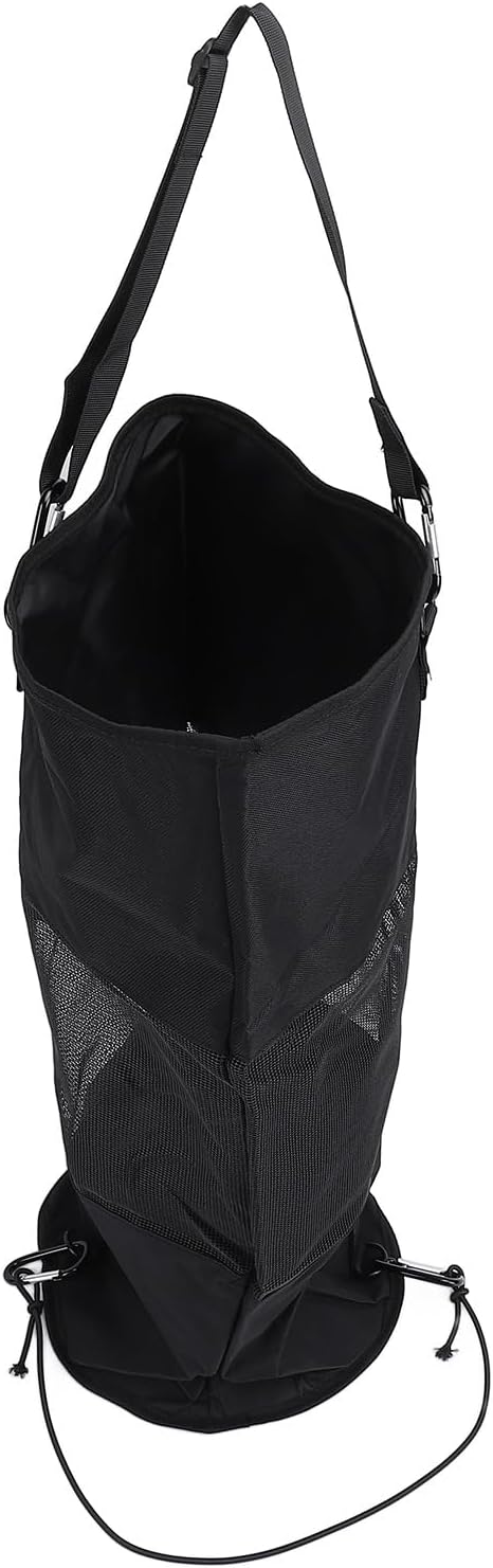 Boat Trash Bag Nylon Mesh Reusable Boat Garbage Container with Lanyard Oxford Cloth Marine Trash Organizer for Outdoor Seaside Activities Secure Closure Design for Fishing Campi