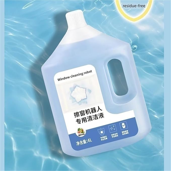 Window Cleaning Robot Glass Cleaning Solution 4L Compatible With ECOVACS Winbot W1S Pro/W1 PRO/ W2 OMNI/W2 PRO/W2 PRO OMNI/WINBOT MINI HA41 W1SPRO W920(2 bottles)