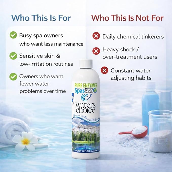 Waters Choice Complete Hot Tub Chemicals 3-Month Starter Kit-All-in-One Water Clarifier Chemical-Free Spa Kit for Easy Water Care in Hot Tubs &amp Jacuzzis