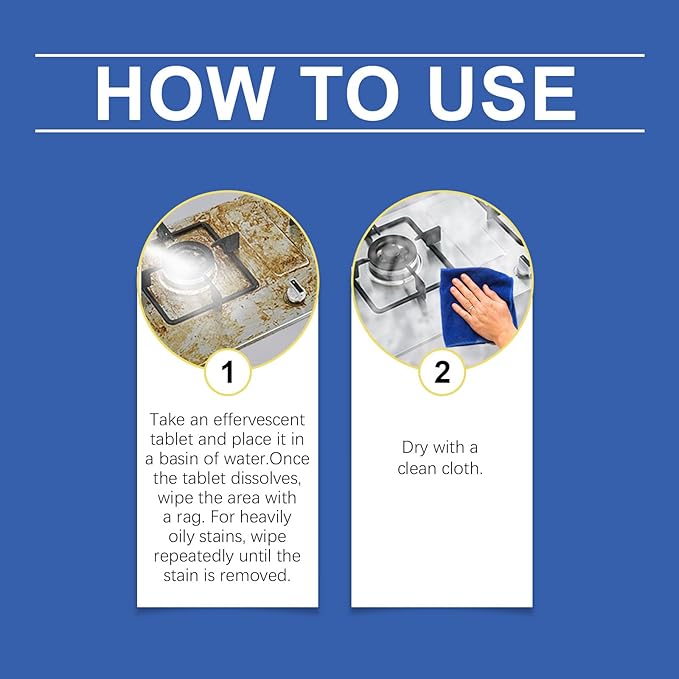 Kitchen Cleaner Tablets Refillable Spray for stove Degreaser Multi-purpose Oil Cleaning Paste Stainless Steel Cleaner for Kitchen Premium Metal Polish