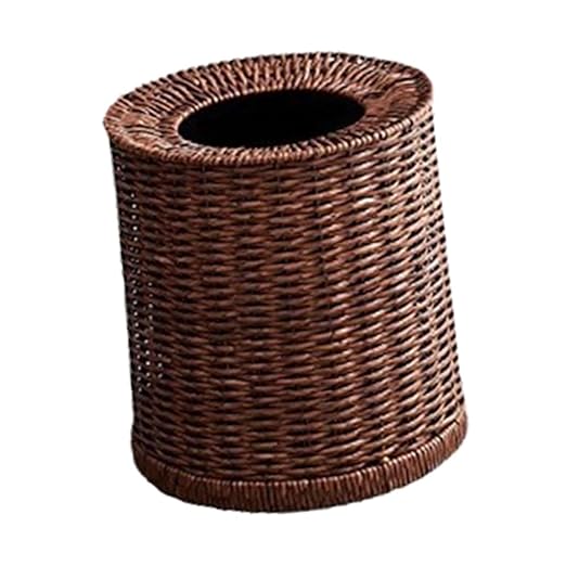 Trash Can Garbage Can Waste Basket Trash Bin Woven Wastebasket for Office Home Bedroom S