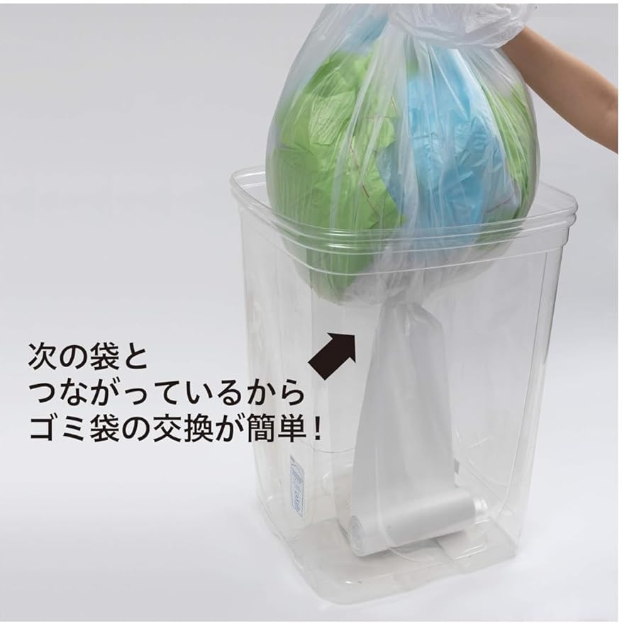 Chemical Japan HDRE-45-30 Trash Bag Easy-to-Use Garbage Bag Embossed Translucent 16.9 gal (45 L)