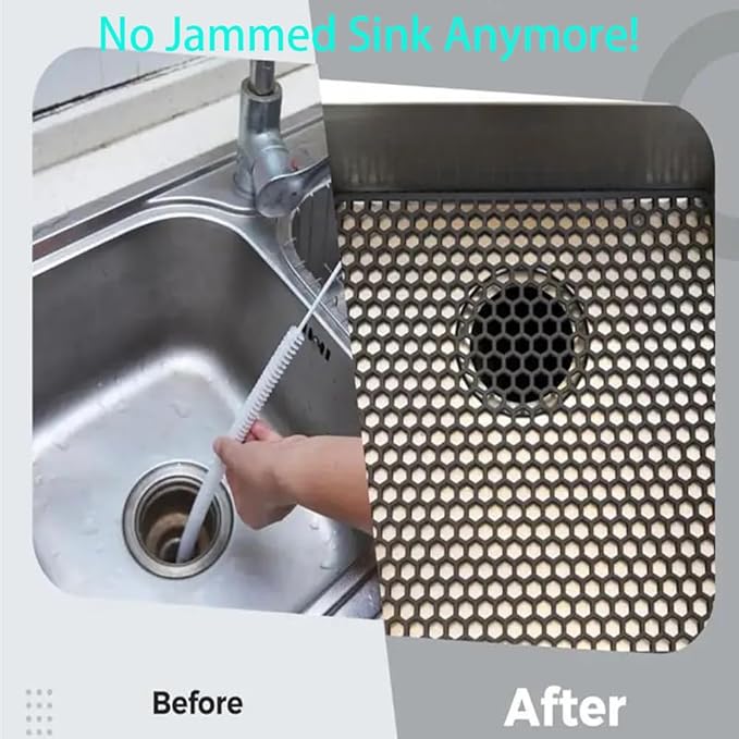 2pcs Silicone Sink Protector Grid Heat-Resistant Sink Liner Mat Anti-Slip Reusable for Bottom of Kitchen Farmhouse Table Mat Dining Protector Drying Kitchen Counter