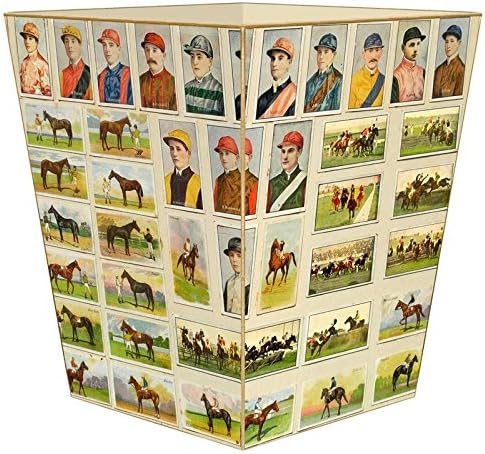 Marye-Kelley WB8589-Jockey and Racing Horses Wastepaper Basket