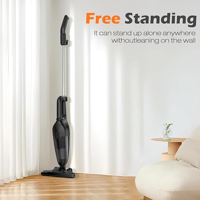 Zefiro 600W 28kpa Small Corded Stick Vacuum16Ft Corded Handheld Vacuum Cleaners for Home Hard Floor Carpet Pet HairDormRV