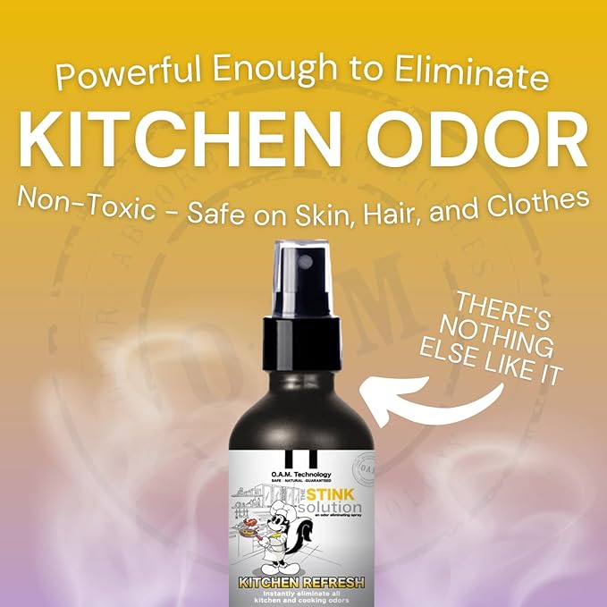 The Stink Solution Kitchen Odor Eliminator For Strong Odor: Garbage Can &amp Refrigerator Deodorizer Cooking &amp Trash Smell Remover - 1 16 oz 1 4 oz (Sugar Cookie Scent)