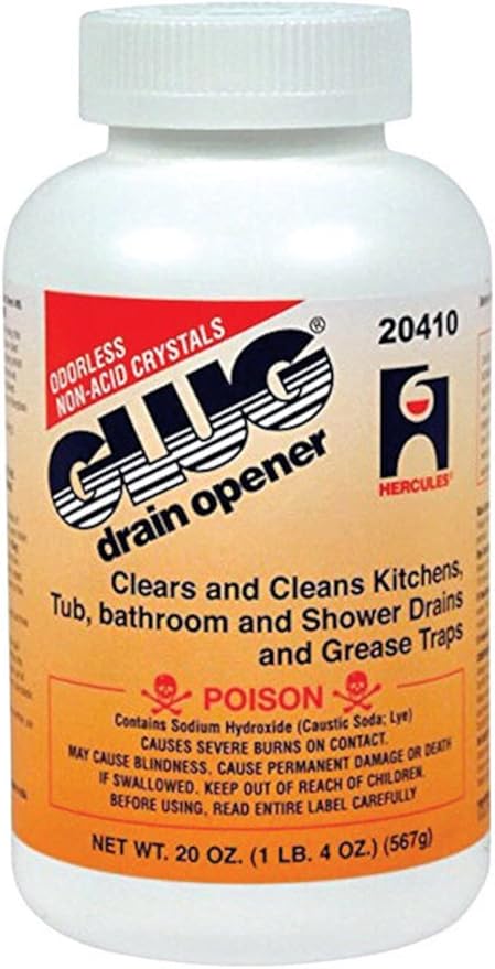 Oatey Hercules Glug Crystal Drain Opener 20 oz. - Case of: 24