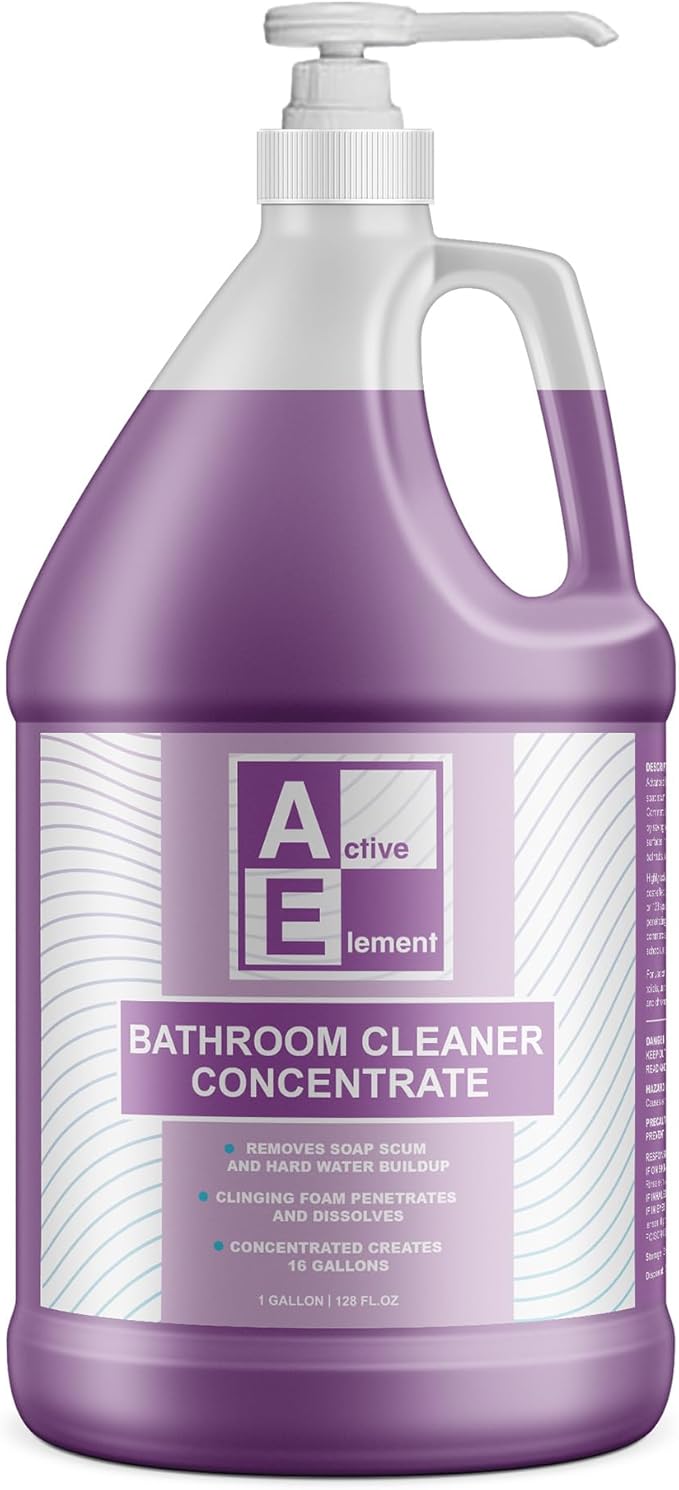 Bathroom Cleaner Concentrate- Makes 32 Gallons -Multipurpose Foaming Spray for Tub and Tile Shower Sink Bathtub and Toilet