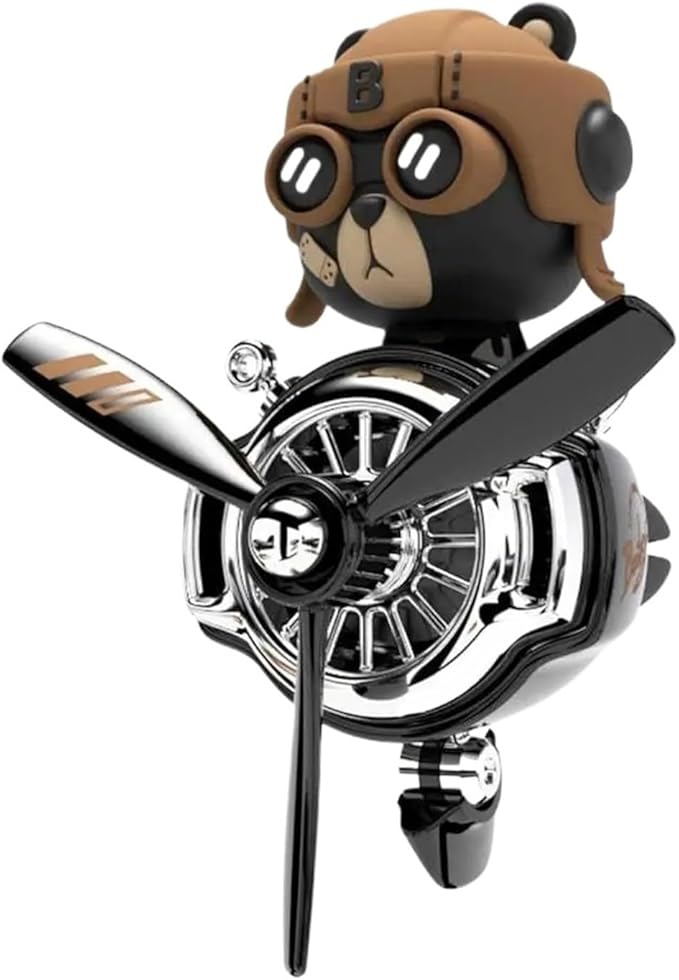 Cool Bear Car Air Freshener Rotating Fan Vent Clip Perfume Diffuser for Accessories &amp Decoration
