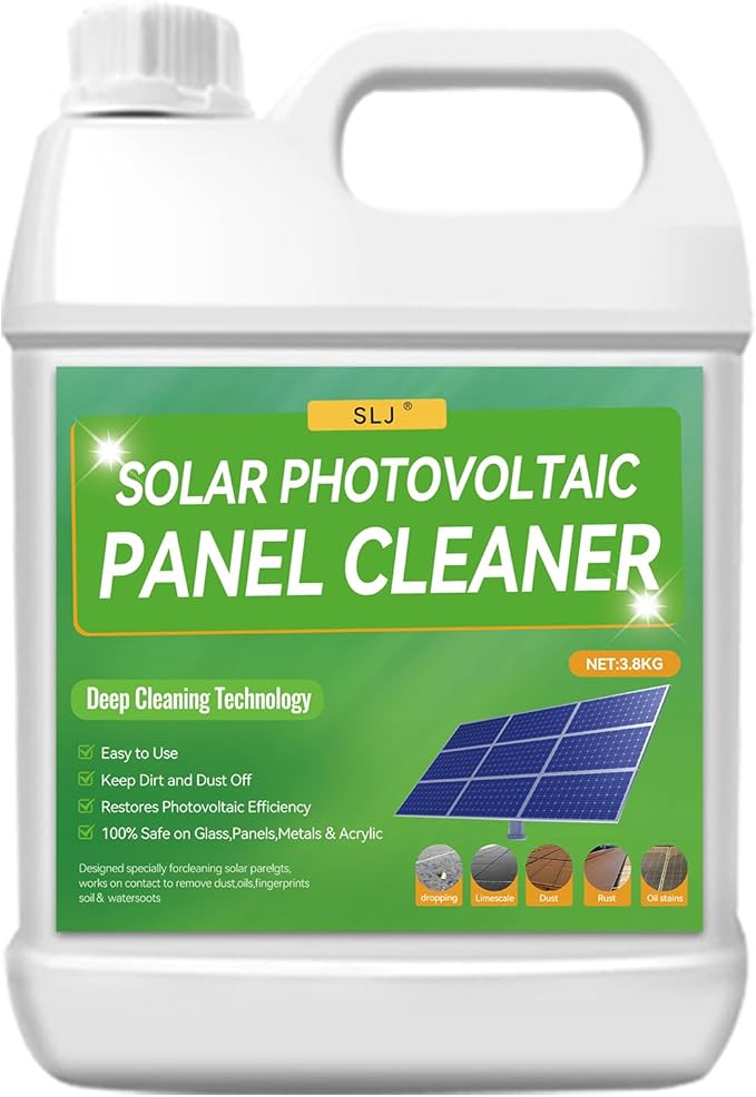 Solar Panel Cleaner Ultra Concentrated Solar Panel Cleaning Solution | Multipurpose PV Panel Cleaning - Pro Quick Dry Streak-Free Remove DirtDustDroppingsOils &amp Water Spots (1 gallon)