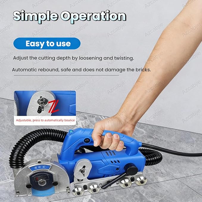 1200W Household Electric Tile Gaps Crevice Cleaning Machine Slotting ToolProfessional Oscillating Tile Grout Remover Machine for Regrouting and Cleaning Old Cement Between Ceramic Tiles E