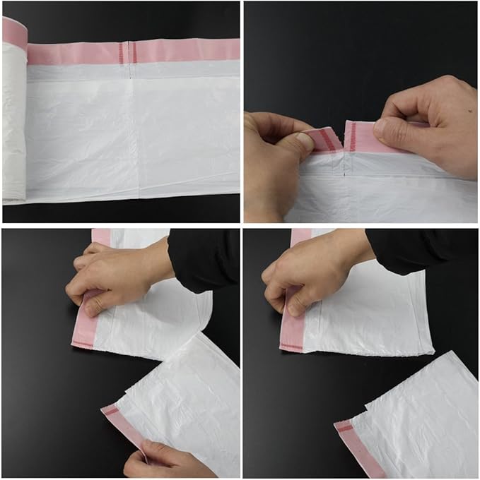 10 Gallon Kitchen Trash Bags White Drawstring Garbage Bags 120 Counts