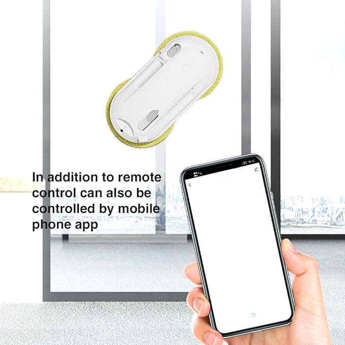 Window Cleaning Robot smart Window Cleaner with Automatic Water Spray 3 Routes UPS Power-Off Protection Wireless Remote Control Command Suitable for Glass Doors Mirrors