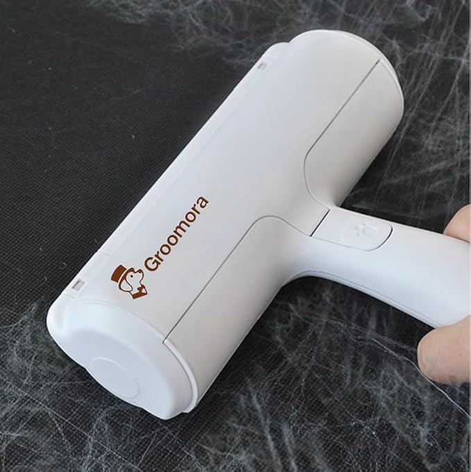 Pet Hair Remover Roller - Reusable Lint Roller for Dog &amp Cat Hair on Furniture Couch Carpet Clothing - Eco-Friendly Portable Fur Remover Tool (White)