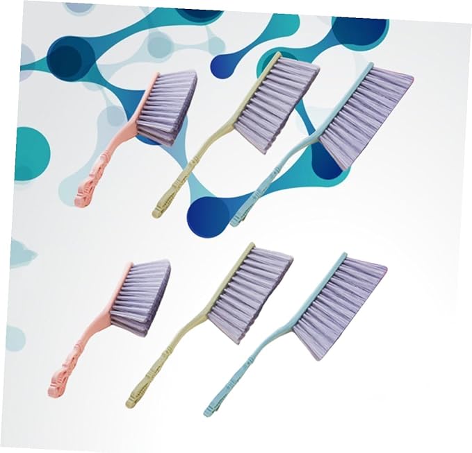 6pcs Thickened Hollow Handle Dusting Brush Set for Bed and Sofa Cleaning Household Multi-Color Cleaning Tools with Sturdy Grip for Furniture and Upholstery