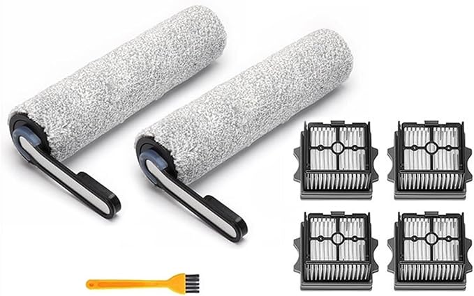 AgaShi Combo Roller BrushHepa FiltersWet Dry Cordless Vacuum Cleaner Spare Parts Accessories ReplacementCompatible for Tineco Floor One S5 (Color : Set D)