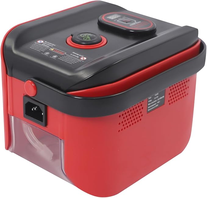 1500W Handheld Steam Cleaner High Pressure 4.5BAR Portable Multi-Purpose Steamer 10s Fast Heat-Up &amp 1.2L/0.32Gal Large Tank for Home Car Detailing Tile Grease Grout (Red)
