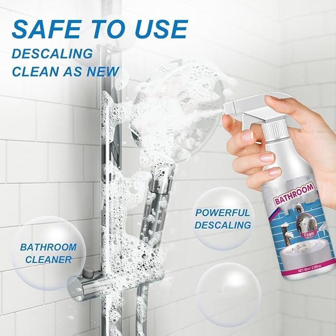 Life Sunny Bathroom Descaler Lifesunny Bathroom Cleaner Lifesunny Foam Cleaner Bathroom Descaler Stubborn Stains Cleaner for Bathroom Glass Wash Basin Bathtub (3pcs)