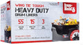 Contractor Trash Bags - 55 Gallon 15 Bags Wing Tie Closure 3 MIL Thick Gusseted Bottom Black - Heavy Duty Industrial Strength Garbage Bags